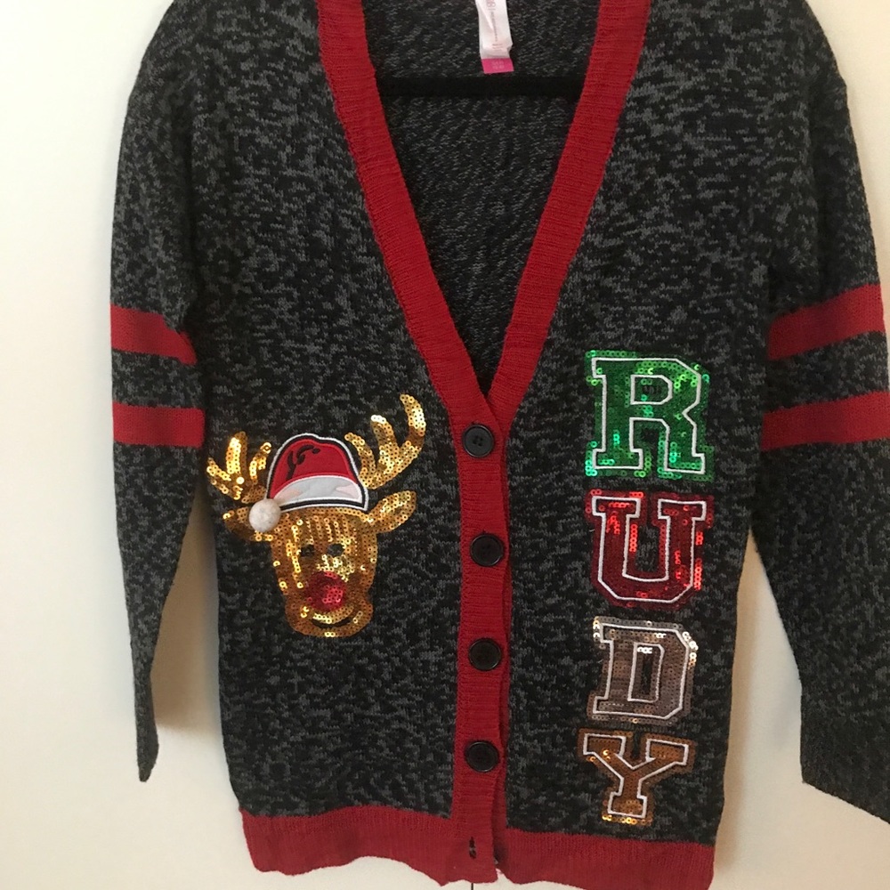 “Ugly” holiday V-neck sweater